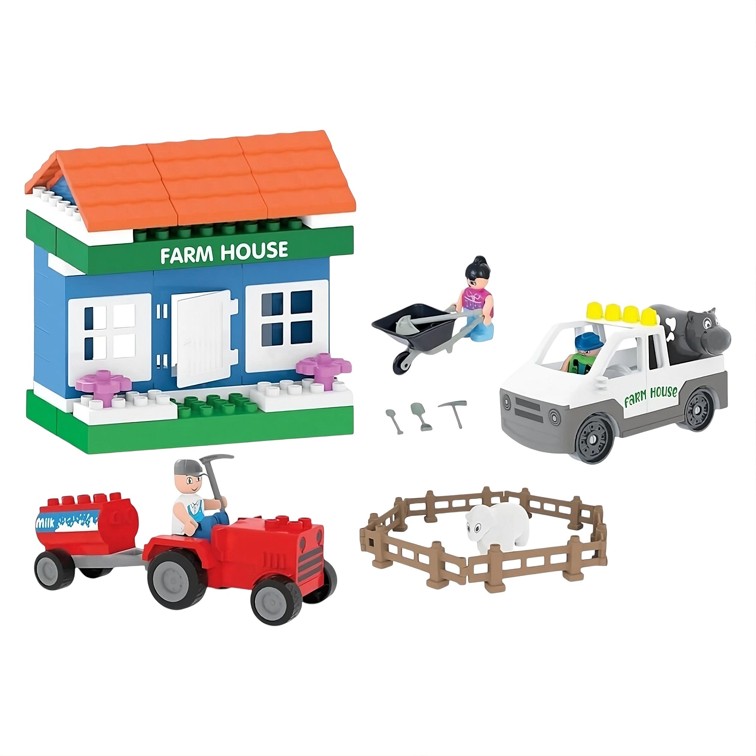 Конструктор дитячий Pilsan Ферма/транспорт та фігурки великі деталі (03-615) - фото 2