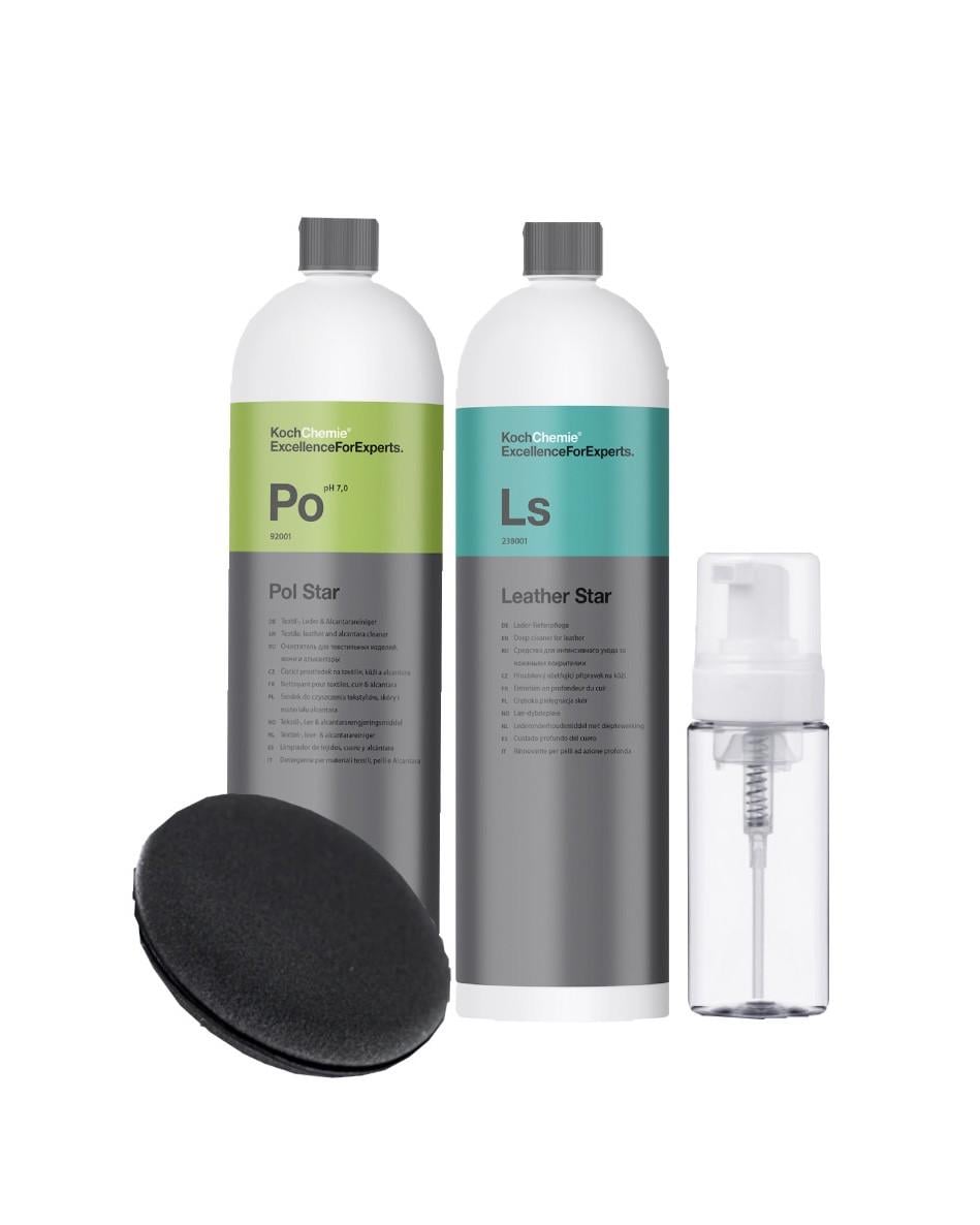 Набор по уходу за кожаным салоном Koch-Chemie Pol Star Leather Star профессиональная химчистка консервация кожи на разлив 100 мл