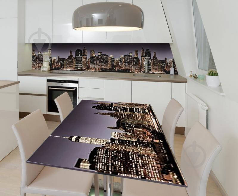 Наклейка виниловая на стол Zatarga  "Огни ночного Мегаполиса" 650х1200 мм