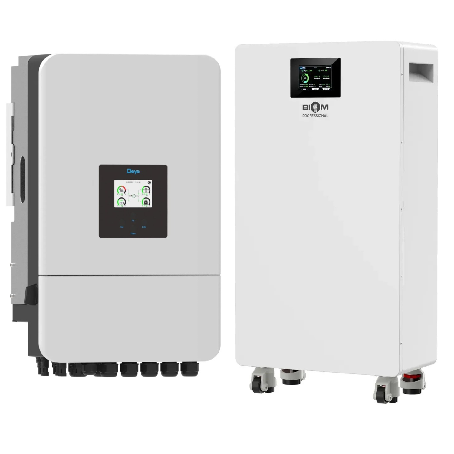 Комплект автономного энергоснабжения Deye SUN-15K-SG05LP3-EU-SM2 15 кВт и Biom Professional BALFP-512314-V2 16 кВт·ч White Комплект автономного энергоснабжения Deye SUN-15K-SG05LP3-EU-SM2 15 кВт и Biom Professional BALFP-512314-V2 16 кВт·ч White