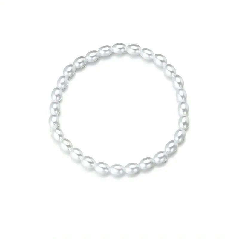 Браслет женский на ногу из искусственного жемчуга Белый (27086266)