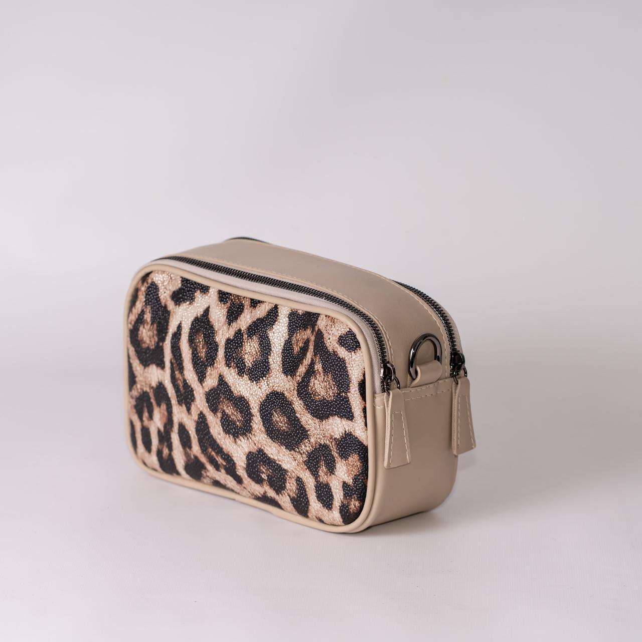 Сумка женская кросс-боди леопардовый XENIA № 43-24 из эко-кожи Бежевый - фото 3 Сумка женская кросс-боди леопардовый XENIA № 43-24 из эко-кожи Бежевый - фото 3