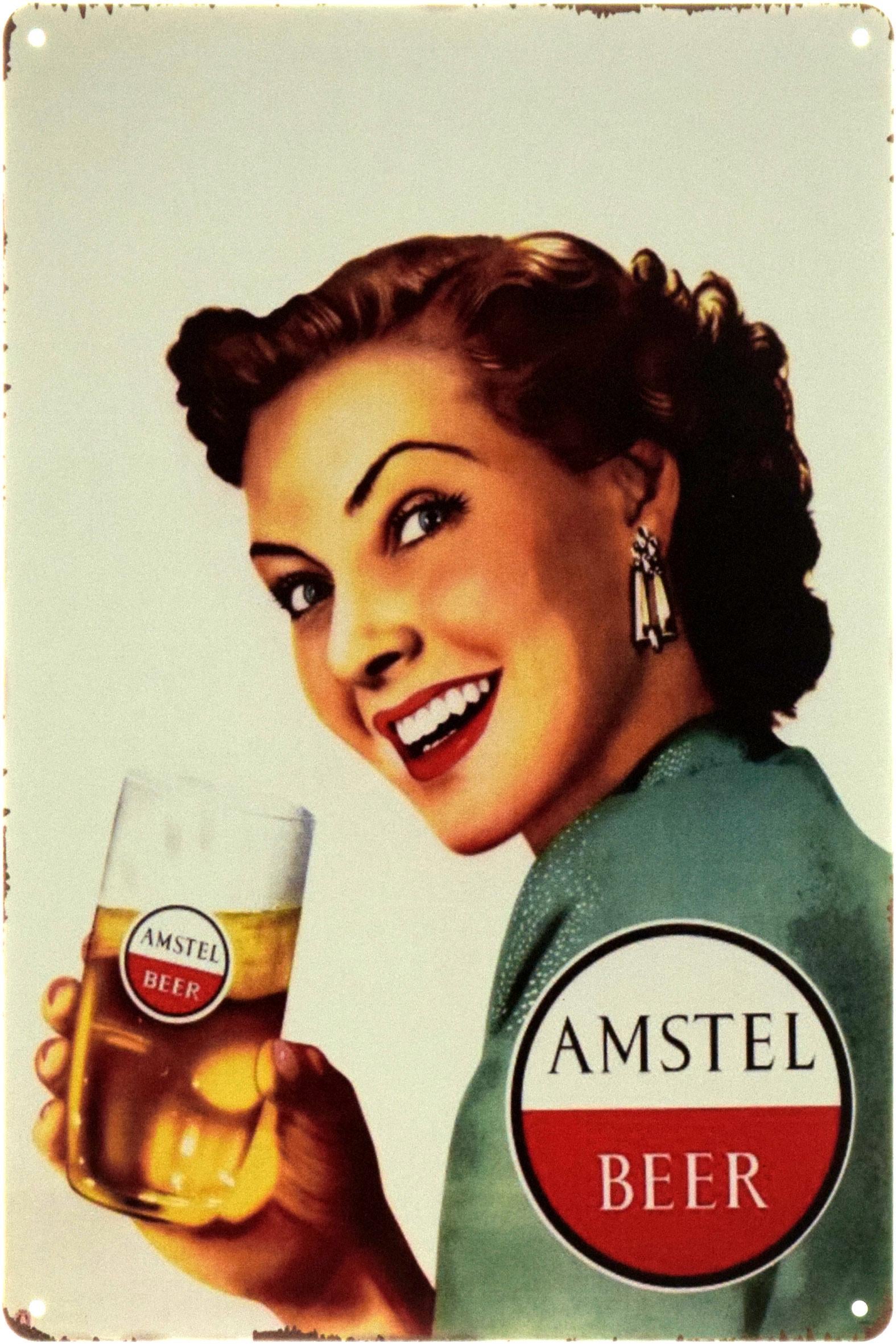Табличка металева Amstel Beer 20x30 см (ms-104476) Табличка металева Amstel Beer 20x30 см (ms-104476)