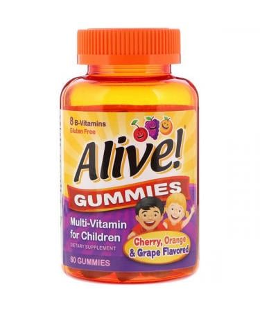 Мультивитаминный комплекс для детей Nature's Way Alive! Kids MultiVitamin Gummy Cherry Orange & Grape 60 Gummies