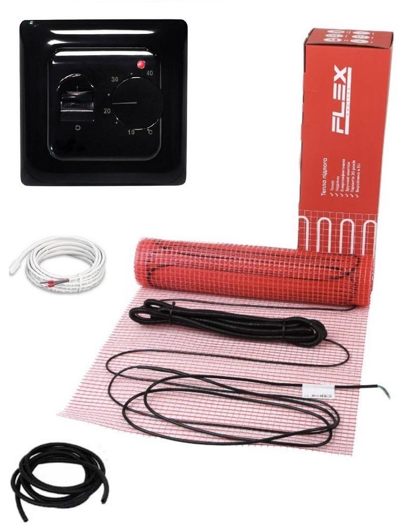 Двухжильный мат FLEX EHM 875 Вт 5 м2 с черным механическим терморегулятором (10848626)