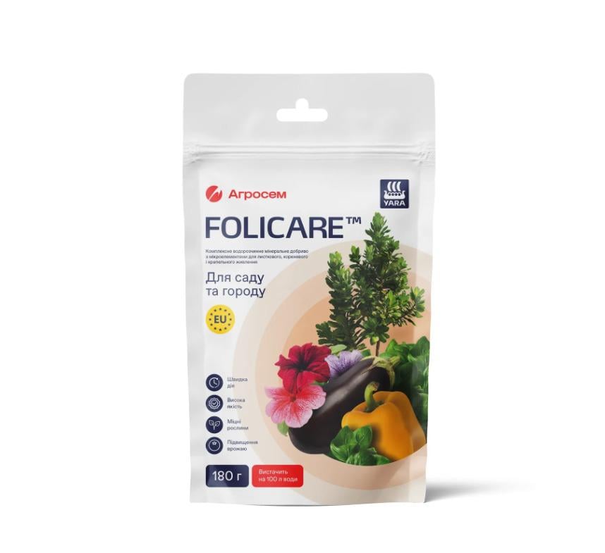 Удобрение минеральное Yara Folicare универсальное 180 г (0378)