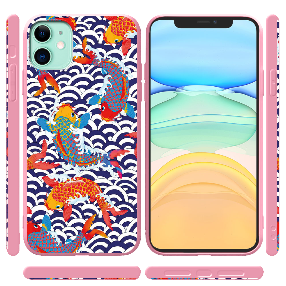 Чехол Boxface iPhone 11 Koi Fish Розовый силикон (38184-up2477-43040) - фото 2