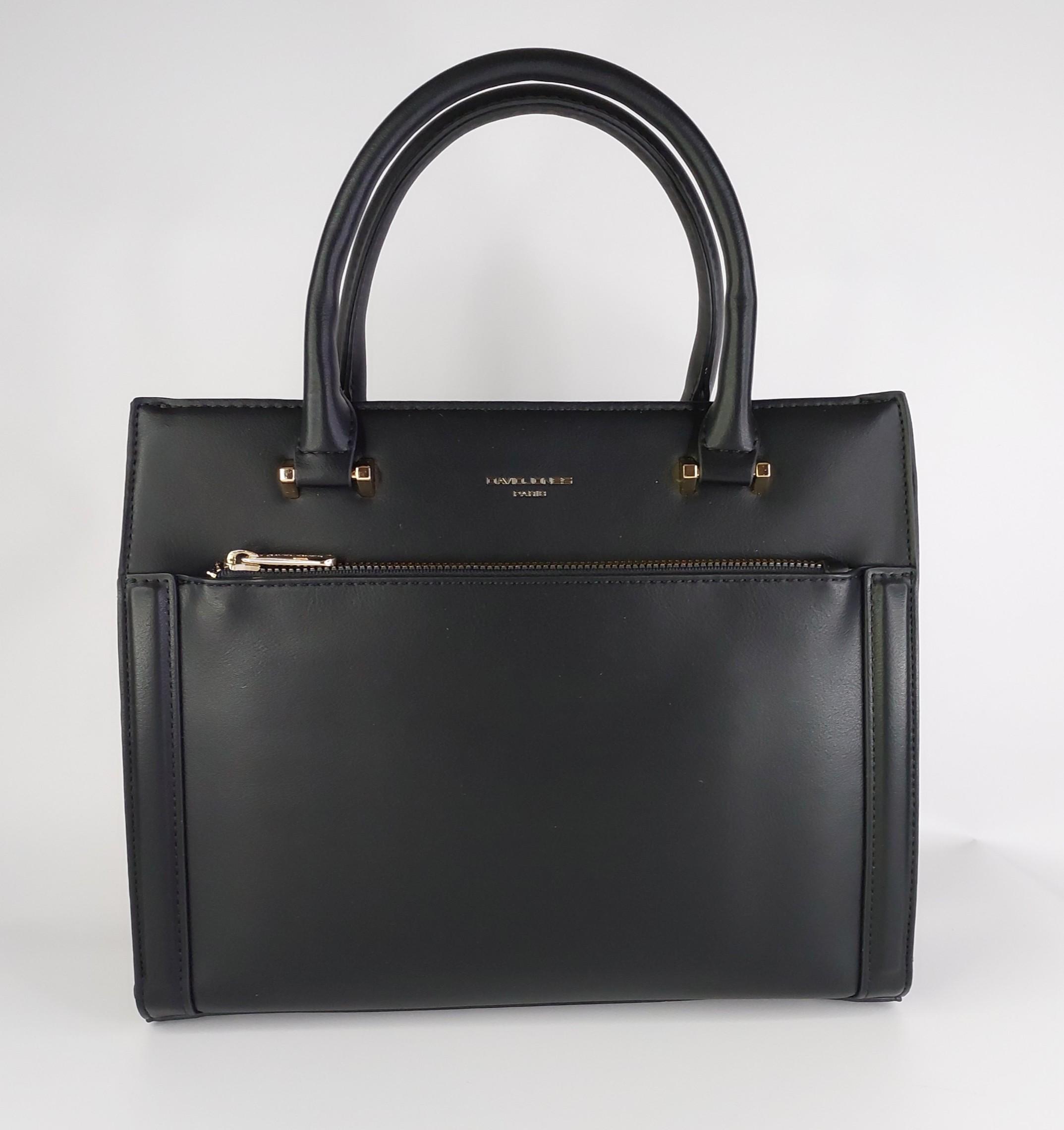 Жіноча сумка каркасна David Jones з двома ручками Чорний (6994)