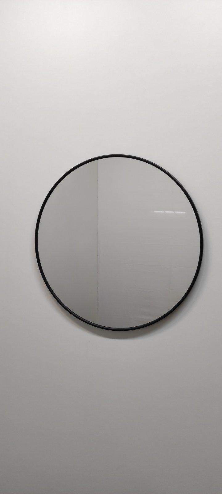 Зеркало влагостойкое в металлической раме D70 см Черный матовый (9235779)