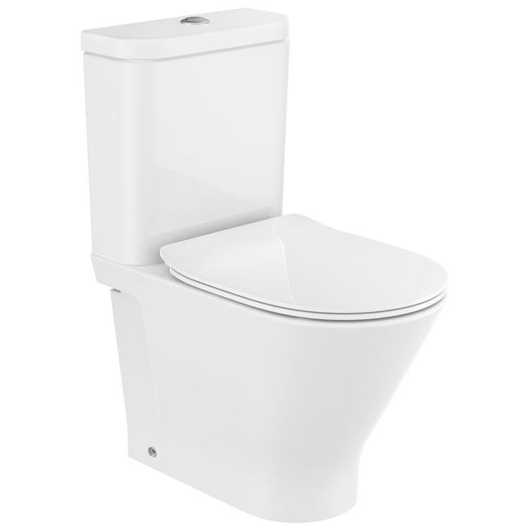 Унітаз підлоговий ROCA LEGACY A34D0N0000 безобідковий із сидінням з мікроліфтом (228927)