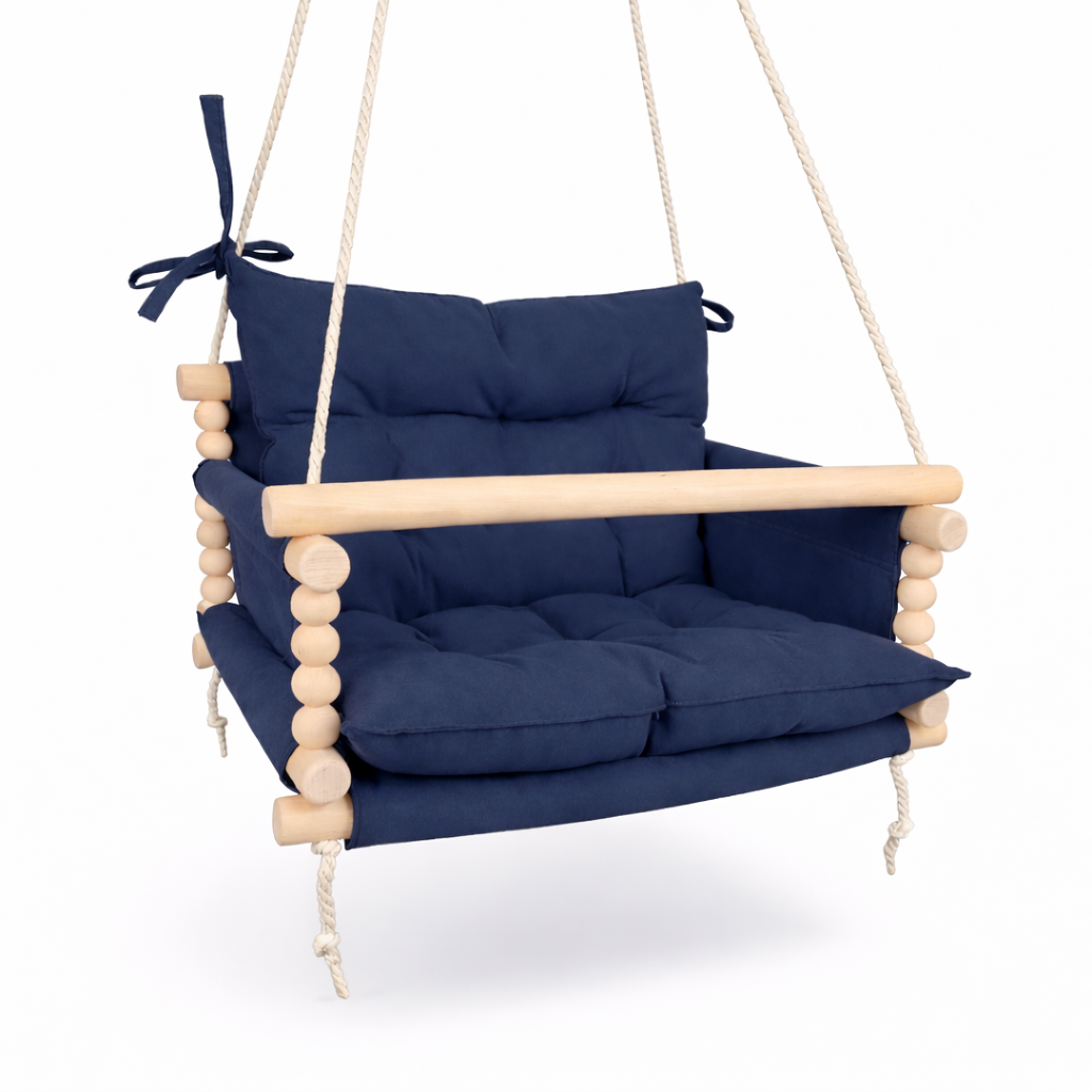 Детские качели подвесные Джуниор хлопок Синий (gs-9118)