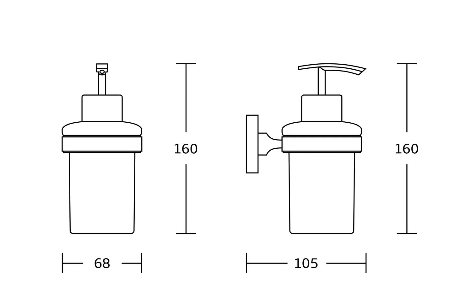 Дозатор для рідкого мила VBI URANUS 180 мл Chrome (VBI-040406CH) - фото 2