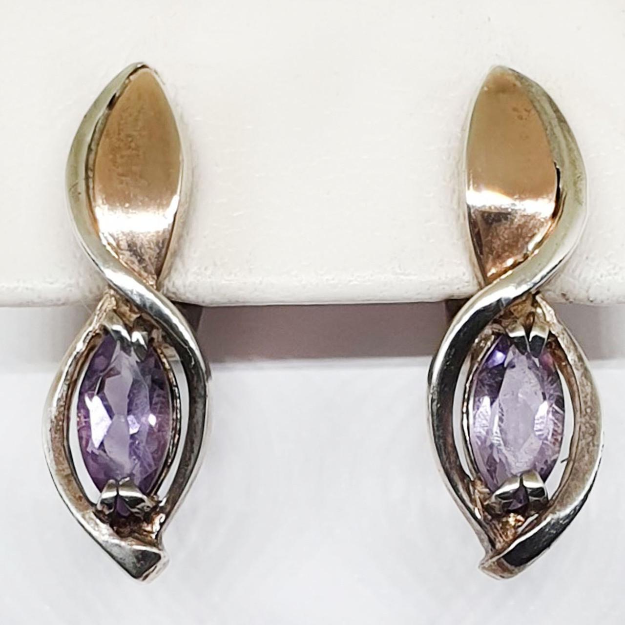 Сережки срібні з аметистом 4,53 г (1428603459)