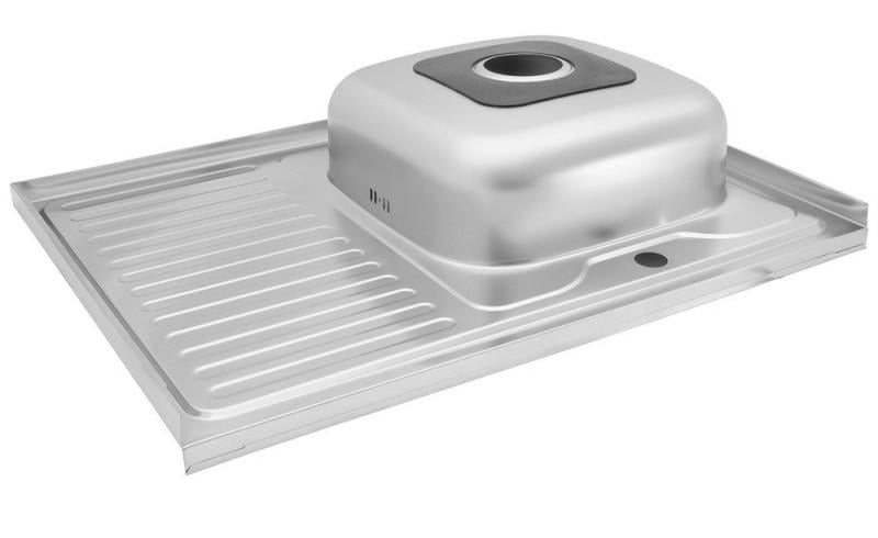 Тумба для кухни с мойкой 80х60 0,6 мм правая чаша смеситель и сифон Трюфель - фото 13