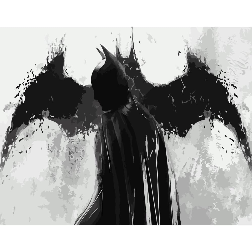 Картина по номерам Strateg Премиум Тень и Бетман 40х50 см (DY165)