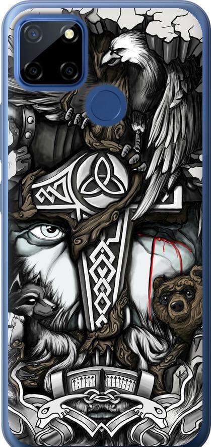 Чехол на Realme 7i Тату Викинг (4098t-2486-42517) Чехол на Realme 7i Тату Викинг (4098t-2486-42517)