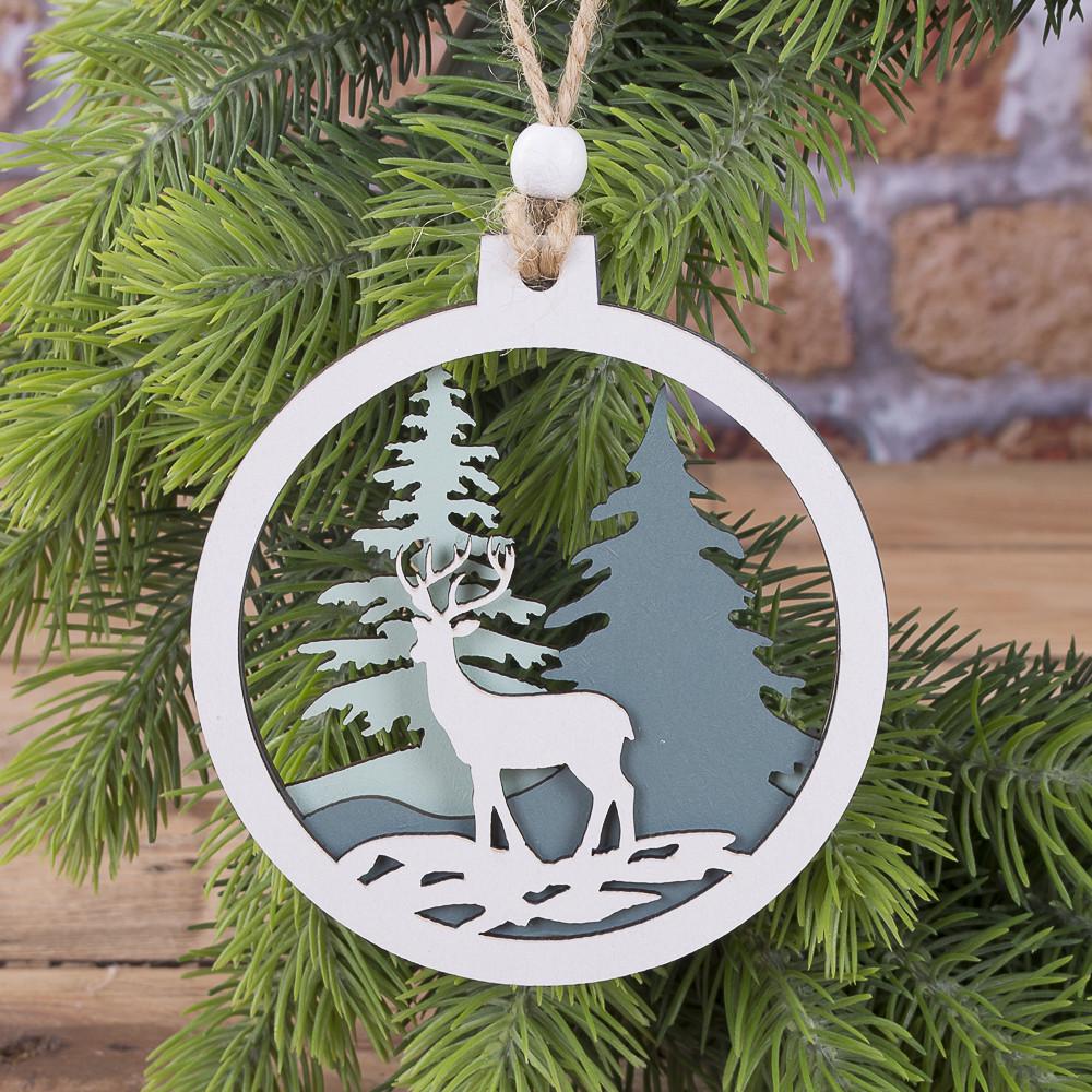 Новогодняя подвеска Зимний лес (485-2)