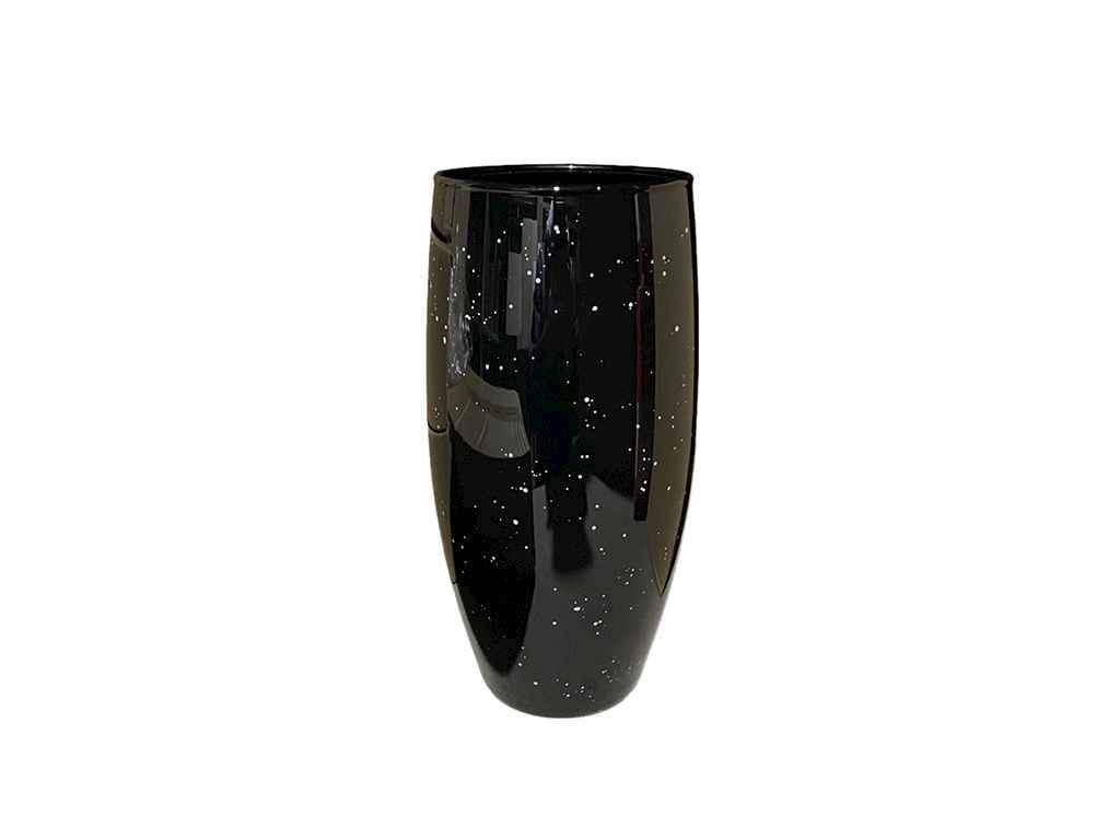 Ваза Геллери Гласс Х037 Кассиопея стекло 27 см Черный/серебристый (972209)
