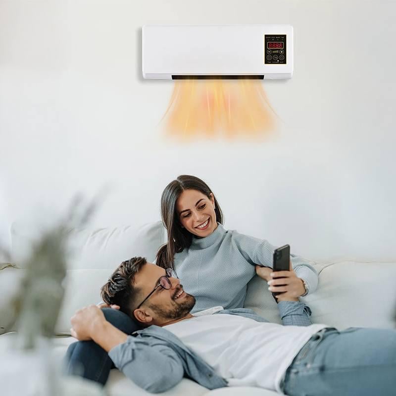 Тепловентилятор настенный 2000W с режимом обогрева охлаждения и пультом - фото 4