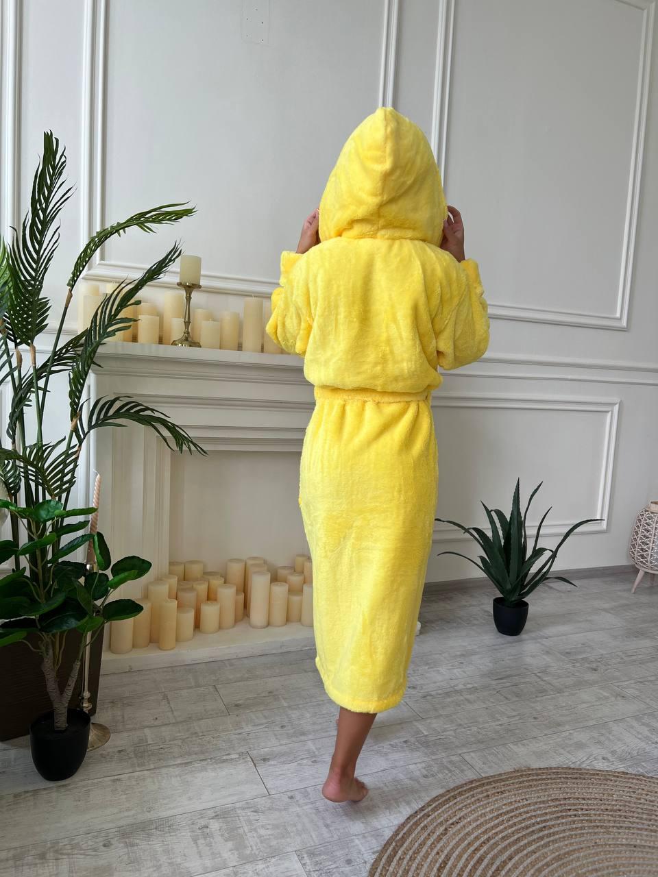 Халат жіночий махровий XL Жовтий (22936657) - фото 6 Халат жіночий махровий XL Жовтий (22936657) - фото 6