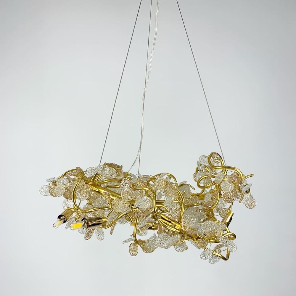 Люстра изумительная в закрученном корпусе 60 см Золотой (MD6009 GD_961)