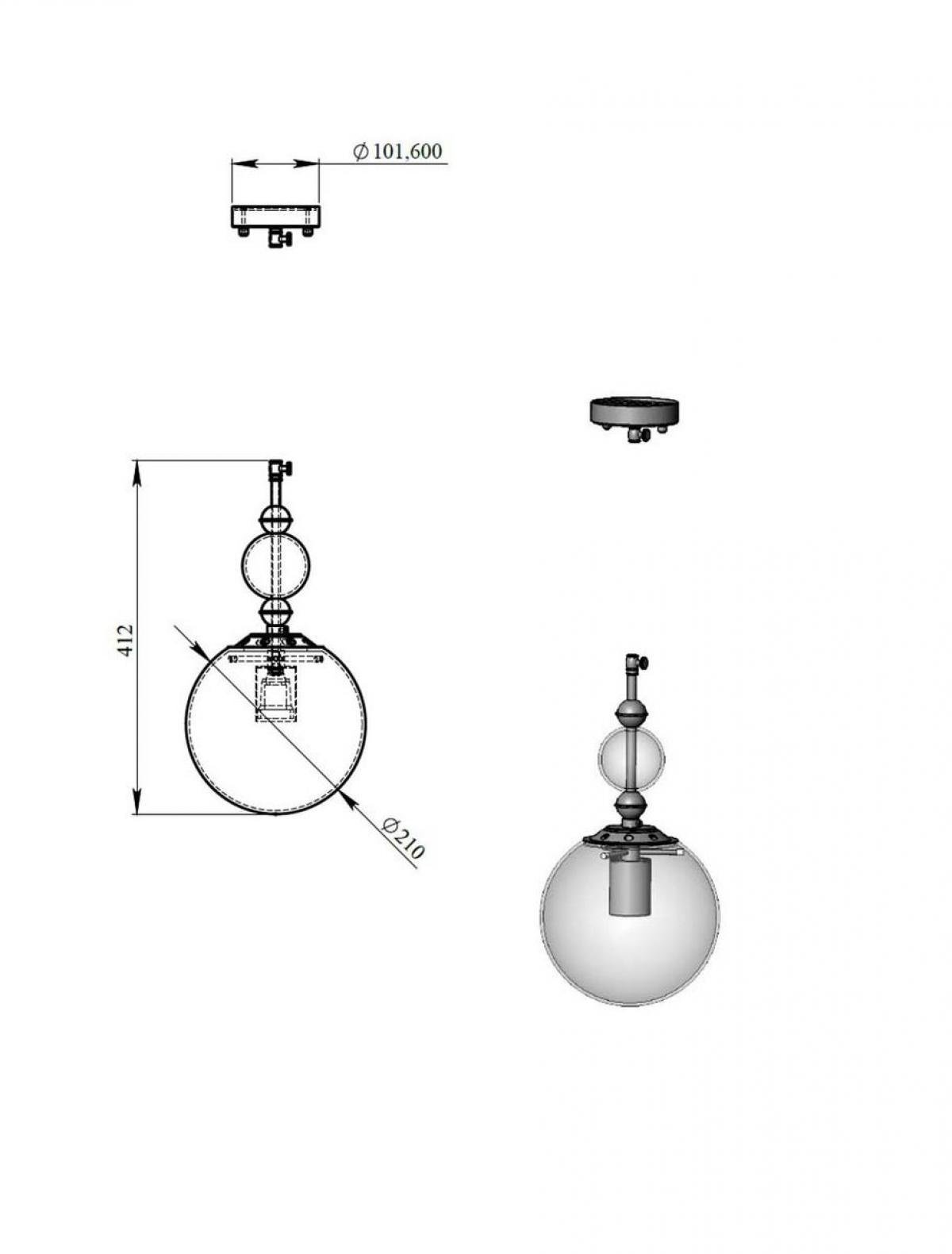 Люстра Pikart Lights Glass Balls (23689-4) - фото 4