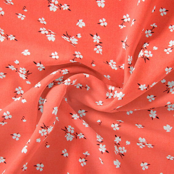 Ткань штапель твил IDEIA V-212/3 Любисток 1,5 м Светло-терракотовый/Цветочный (2200004208497)