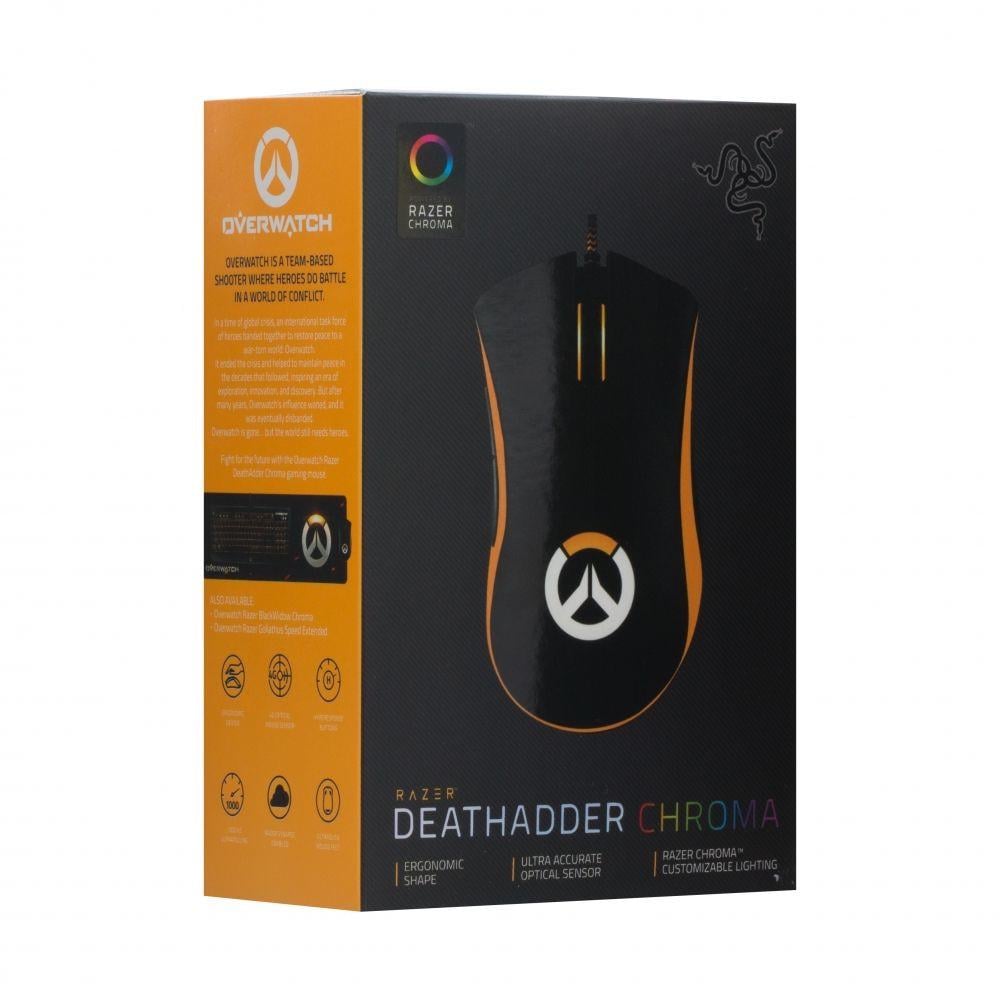 Компьютерная мышь Razer DeathAdder Chroma Overwatch Black/Yellow (29caa1-16613) - фото 5