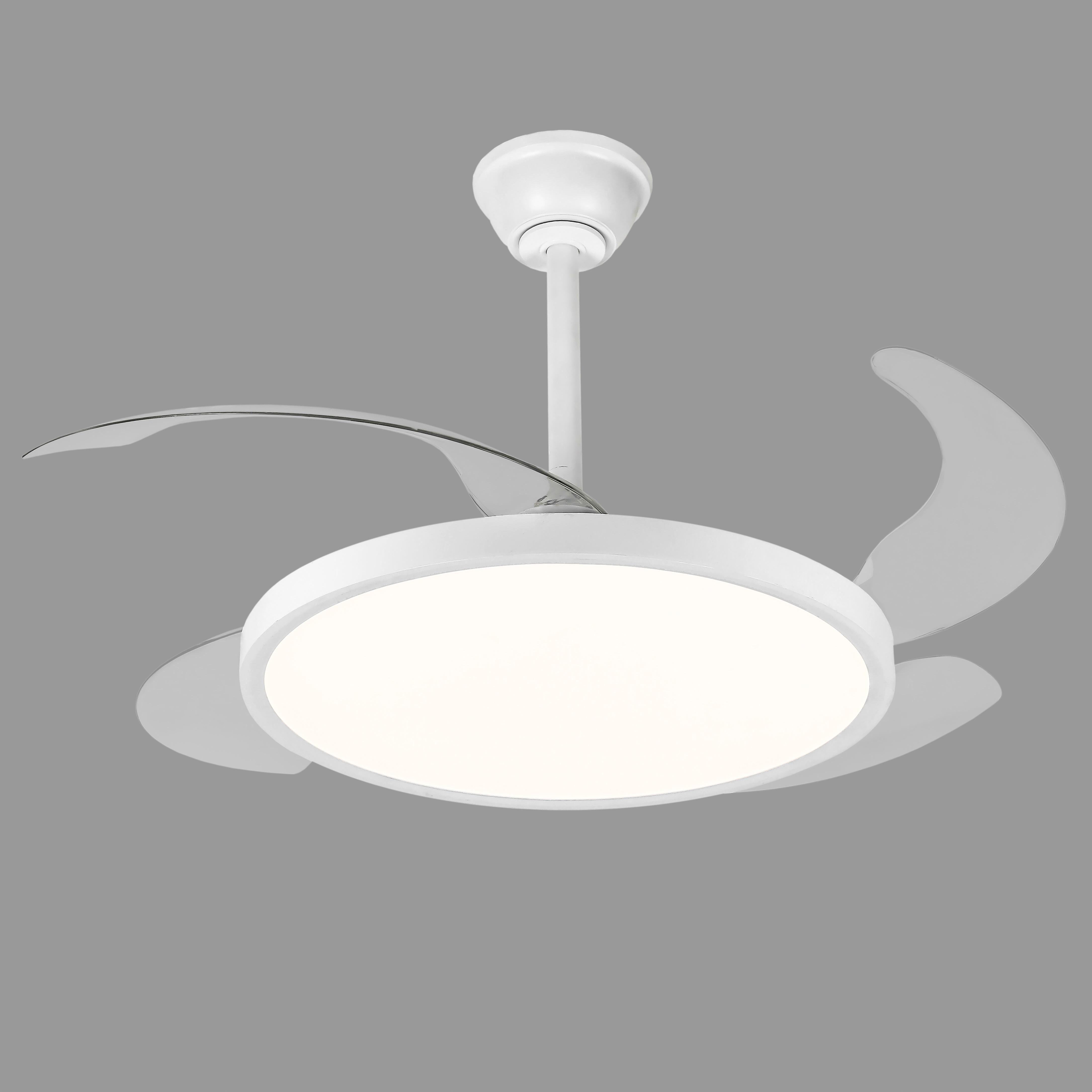 Люстра-вентилятор с пультом 40W 47 см Белый (94-304342WH)