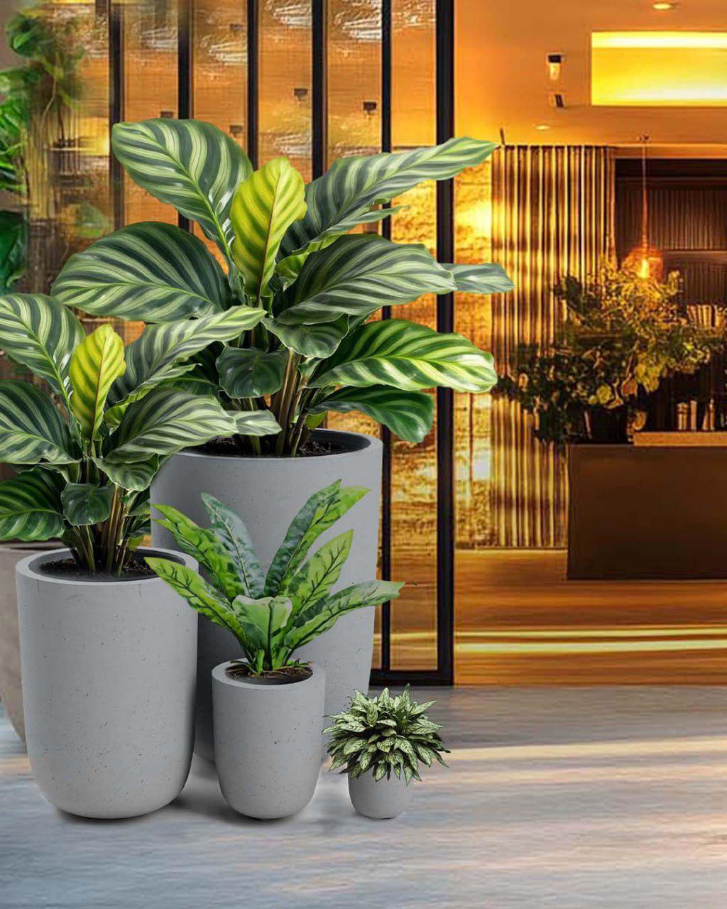 Горщик бетонний Міцно Аура M 480х360 мм Сірий (10272) - фото 2 Горщик бетонний Міцно Аура M 480х360 мм Сірий (10272) - фото 2