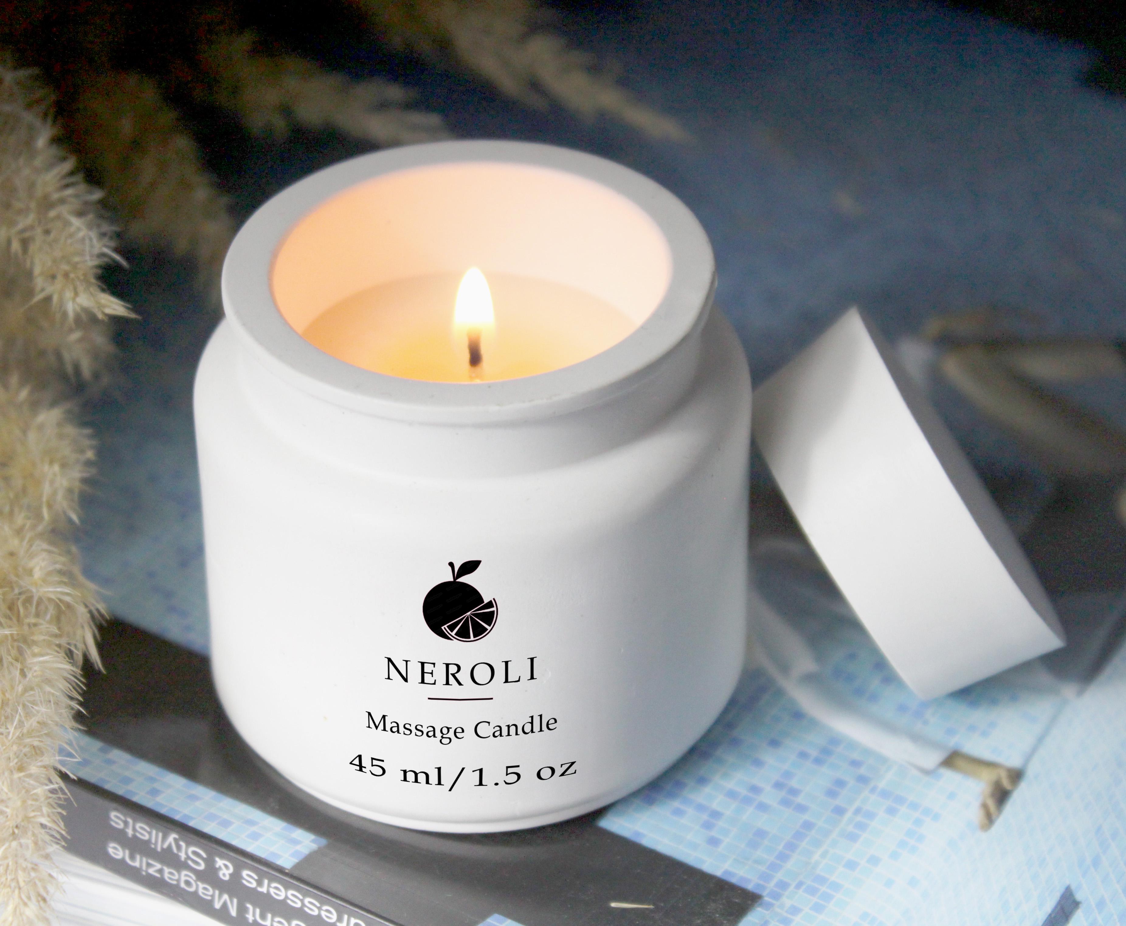 Свеча массажная NEROLI парфюмированная Янтарь и Морская Древесина 45 мл - фото 3 Свеча массажная NEROLI парфюмированная Янтарь и Морская Древесина 45 мл - фото 3