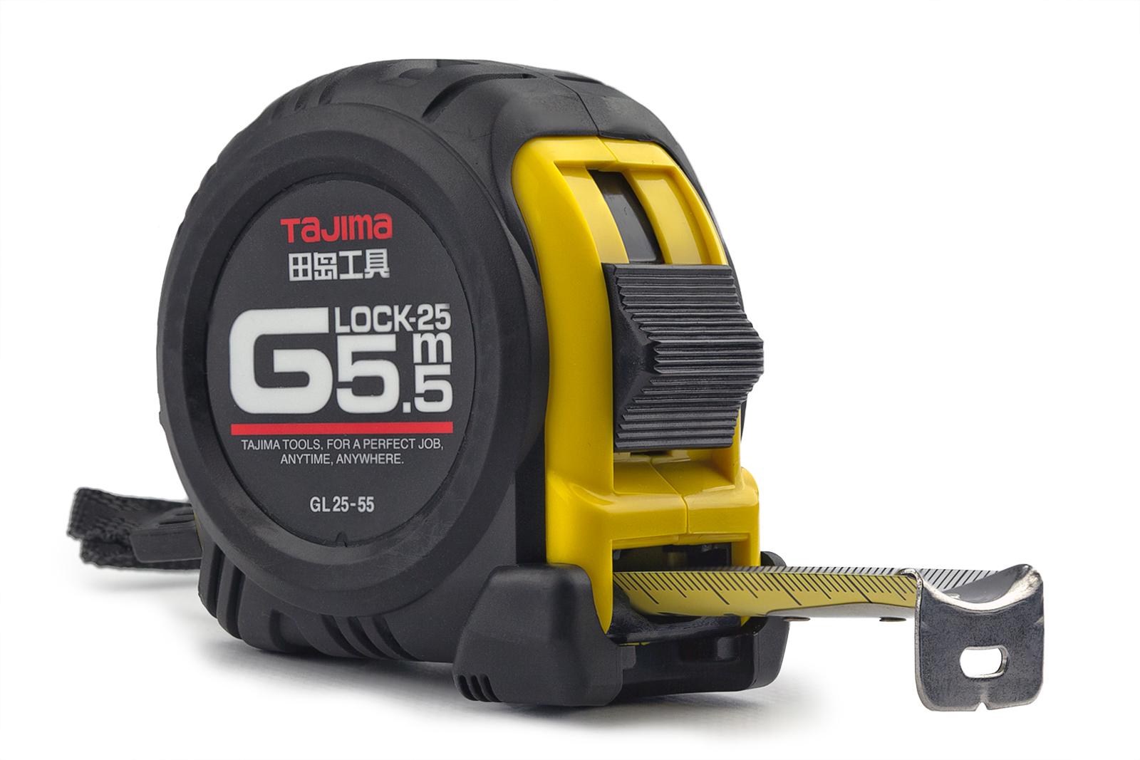 Рулетка строительная Tajima G Lock GL25-55 ударопрочная 5,5 м (1001-0221)