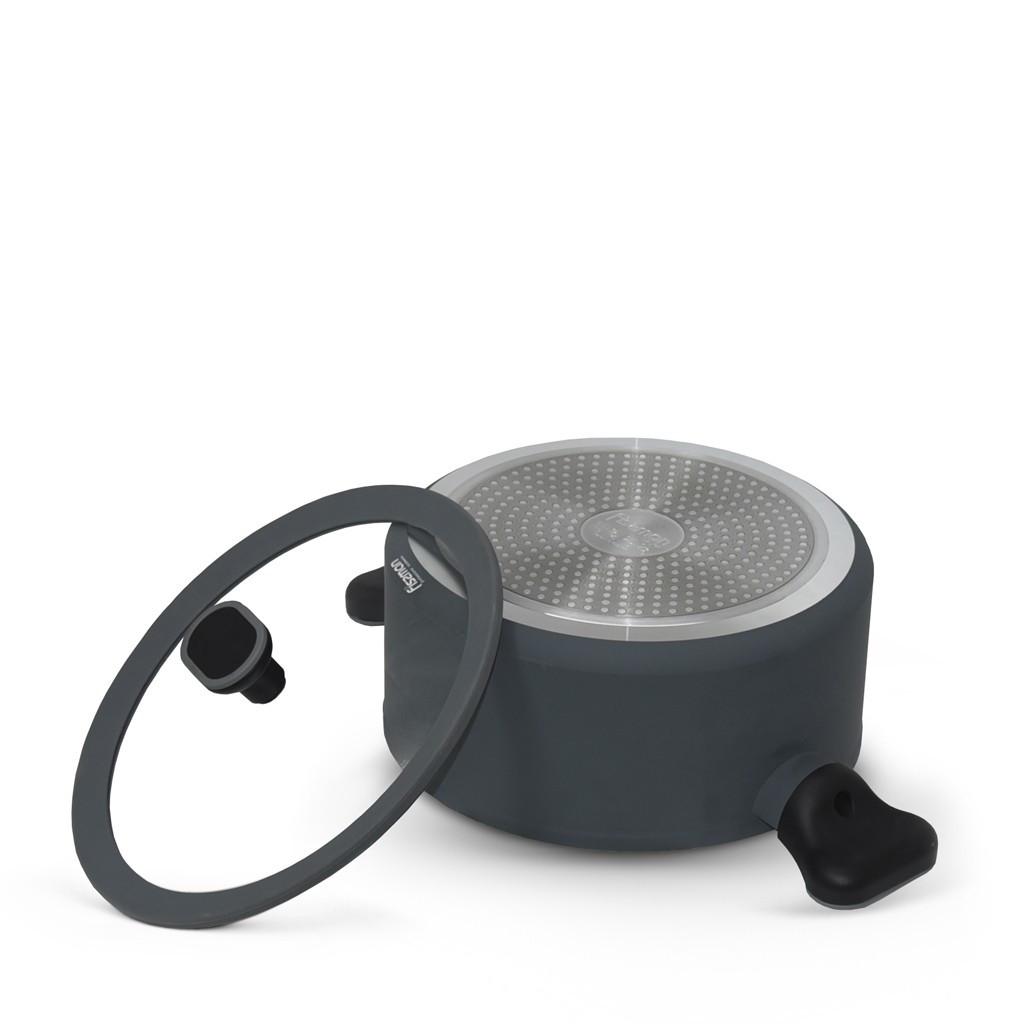 Кастрюля Fissman Laura с антипригарным покрытием Touch Stone и стеклянной крышкой 24х11 см 4,65 л (14477) - фото 9