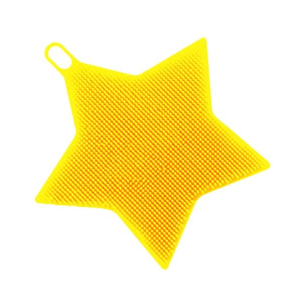 Мочалка силиконовая Hoz Звезда Желтый (MMS-R21277)