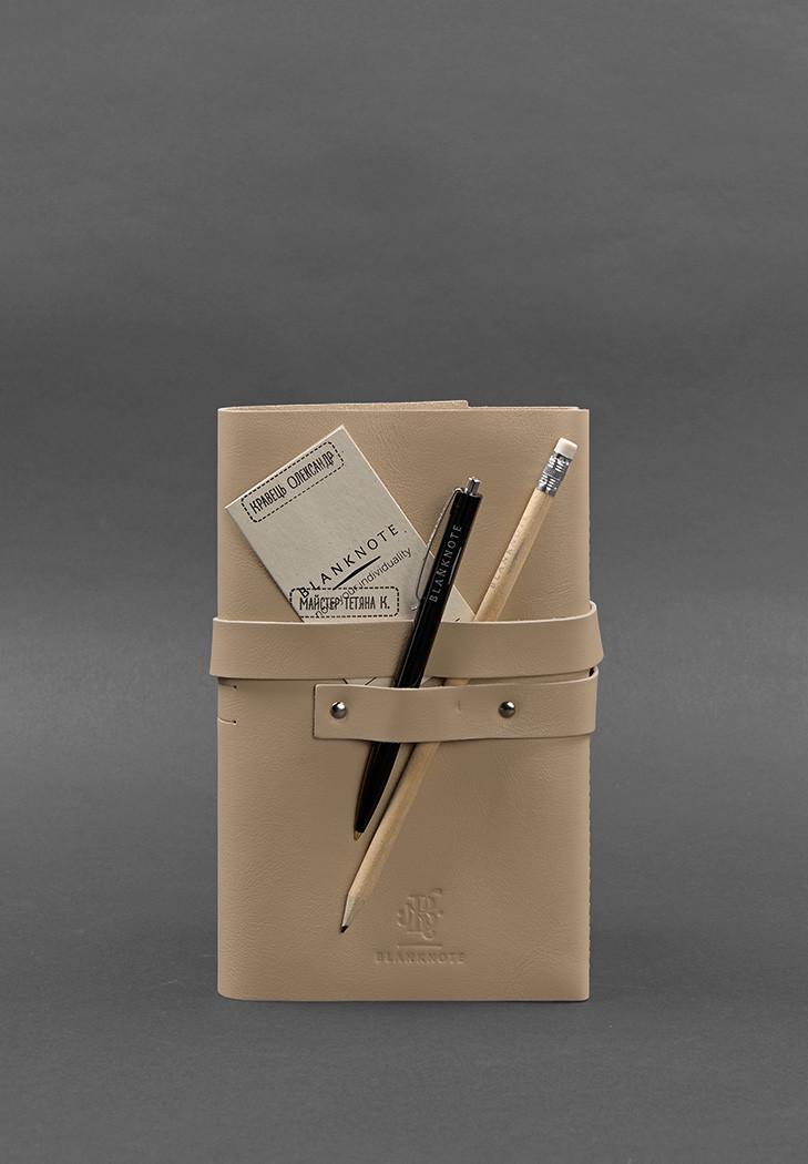 Блокнот жіночий шкіряний Софт-бук 1.0 Світло-бежевий (A-027676) - фото 4 Блокнот жіночий шкіряний Софт-бук 1.0 Світло-бежевий (A-027676) - фото 4