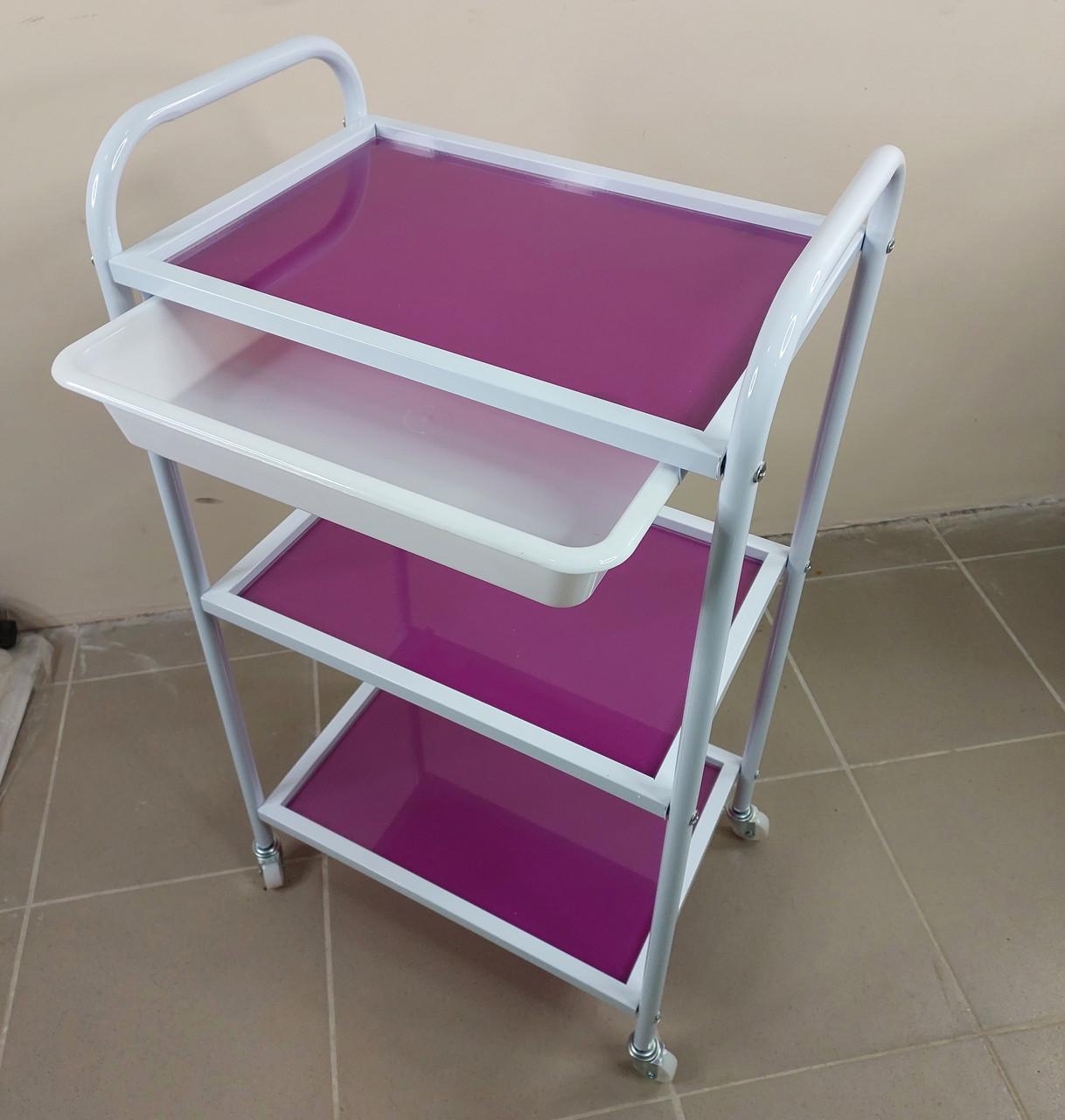 Коляска косметологическая ДенІС professional на 3 полочки с выдвижным лотком (1764971093) - фото 7 Коляска косметологическая ДенІС professional на 3 полочки с выдвижным лотком (1764971093) - фото 7