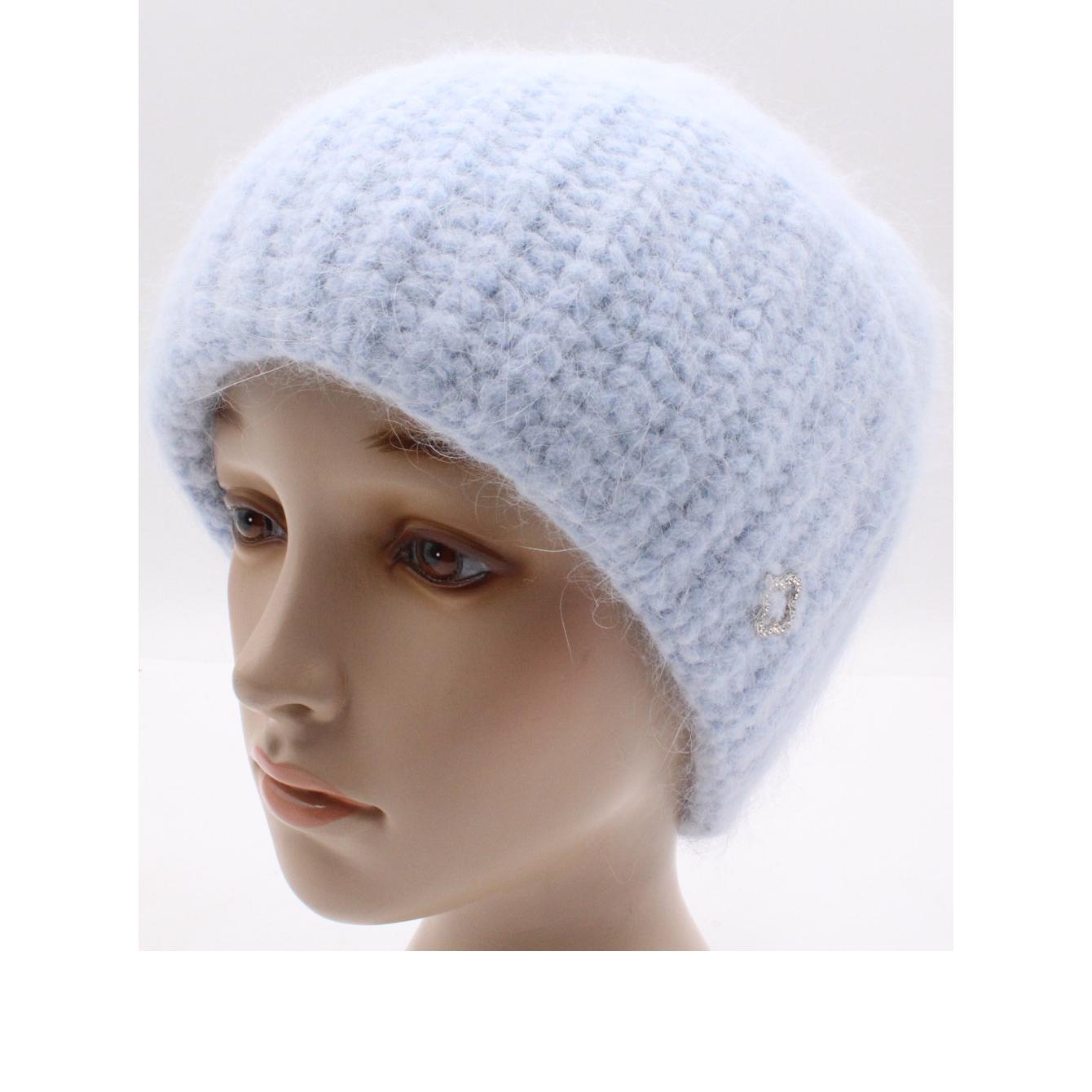 Шапка ангоровая Leks Троянда one size Небесный - фото 1 Шапка ангоровая Leks Троянда one size Небесный - фото 1