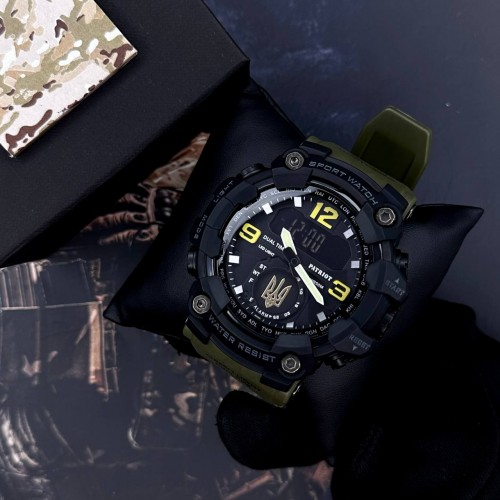 Наручний годинник Patriot 004AGUAGD Тризуб Зелений/Золотий (2101028581) - фото 3