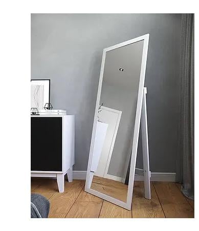 Зеркало ростовое в прямой раме на тонкой ножке 180х60 см Белый (29042698)