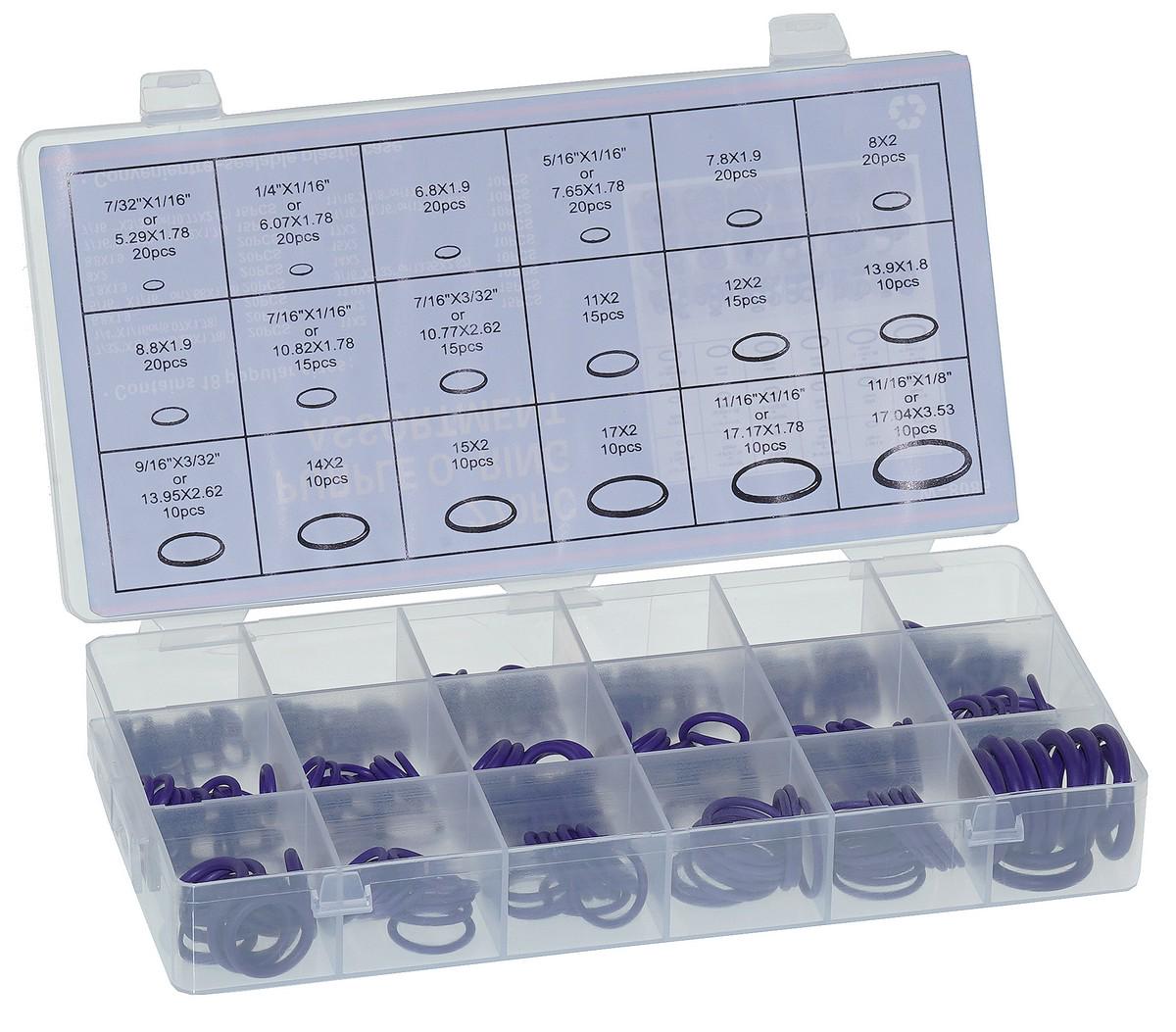 Набор резиновых колец 270 шт. 18 размеров (rest1848)