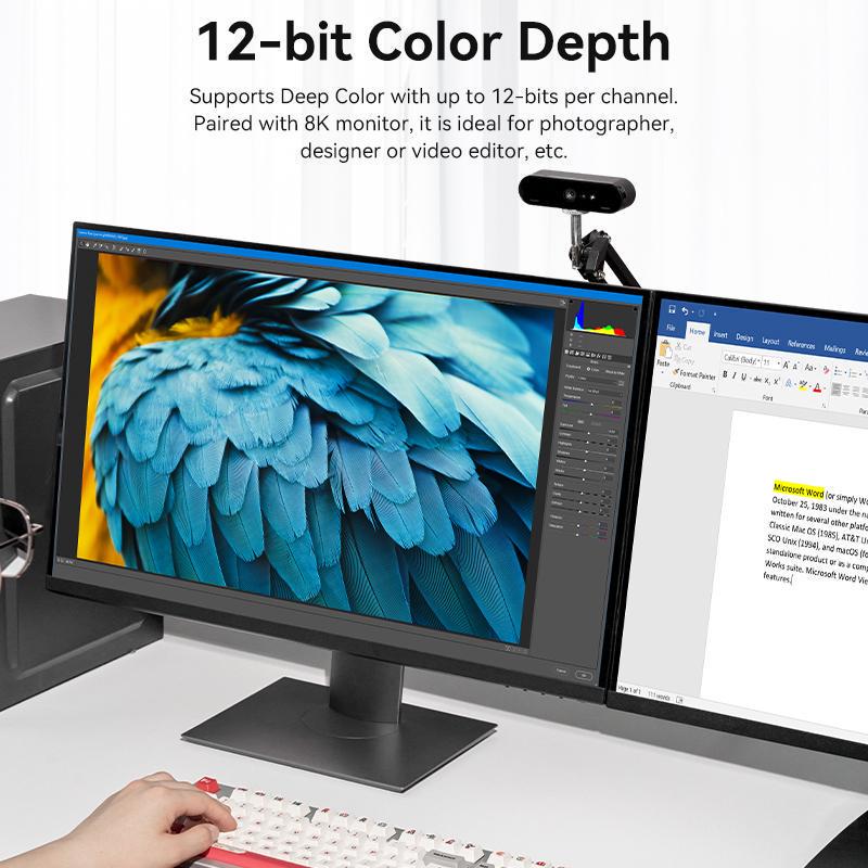 Кабель двонаправлений Vention mini DisplayPort-DisplayPort 1.4 8K 60Hz 4K 144Hz 2K 240Hz 32.4 Гбіт/с DP 2 м Чорний (HCFLH) - фото 10 Кабель двонаправлений Vention mini DisplayPort-DisplayPort 1.4 8K 60Hz 4K 144Hz 2K 240Hz 32.4 Гбіт/с DP 2 м Чорний (HCFLH) - фото 10