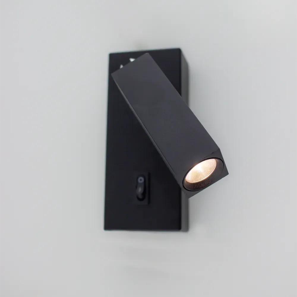 Бра светодиодное ESLLSE SIMPLE S 3 Вт 120x50x130 мм Черный (00000122605) - фото 3 Бра светодиодное ESLLSE SIMPLE S 3 Вт 120x50x130 мм Черный (00000122605) - фото 3