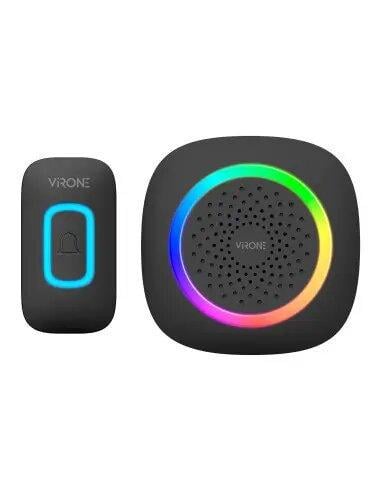 Звонок беспроводной VIRONE PELA DC с подсветкой RGB 60 тоновый Черный (DB-6/B)