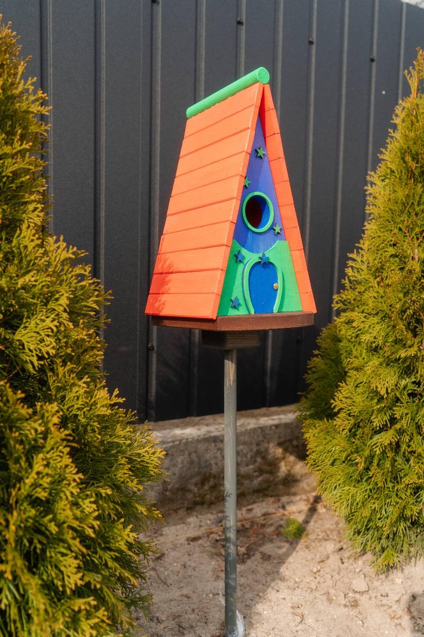 Дом для птиц Андромеда из древесины 325х290х210 мм Арбуз Красный - фото 9