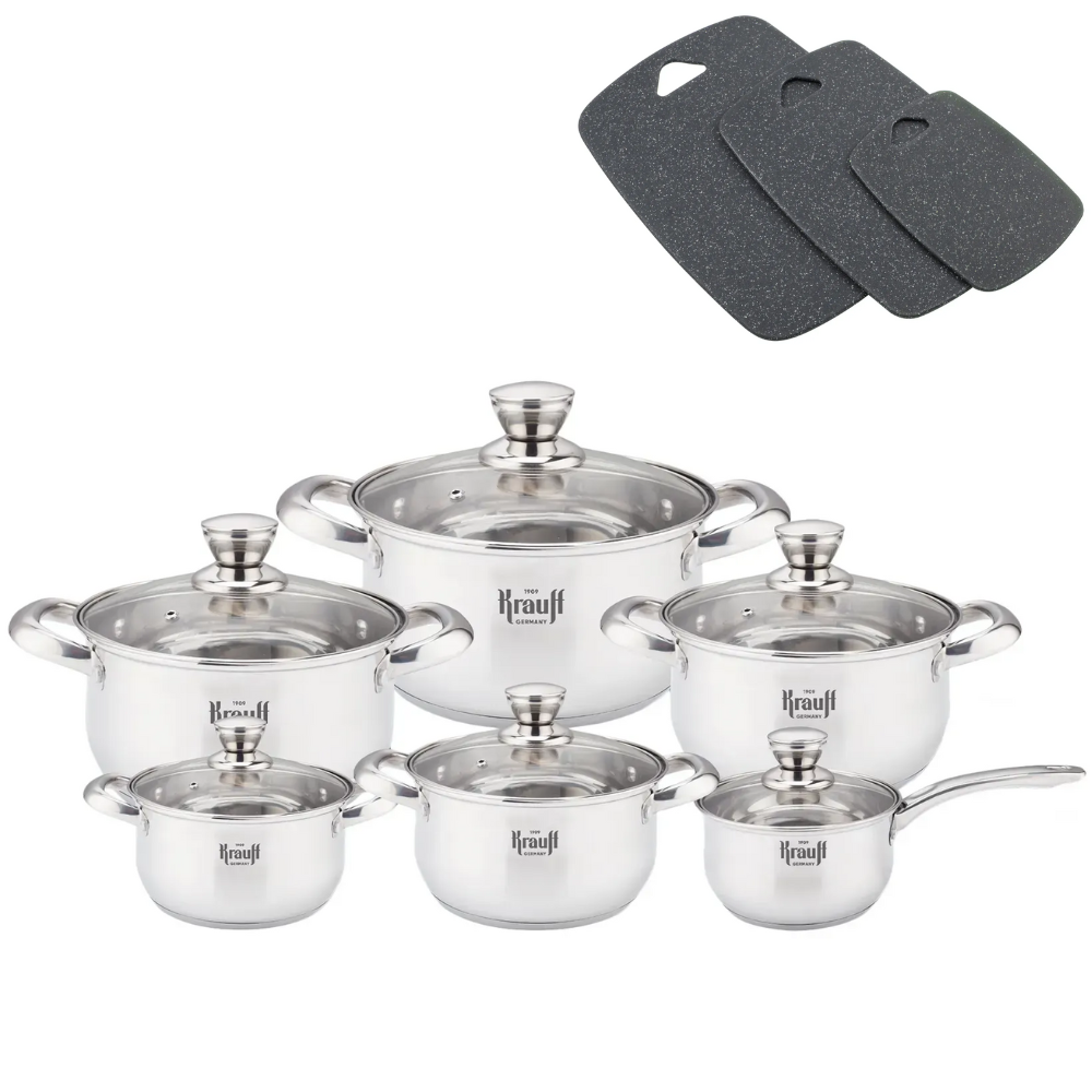 Набор кастрюль Krauff Culinarium с кухонными дощечками 12 шт. (55-333-609)