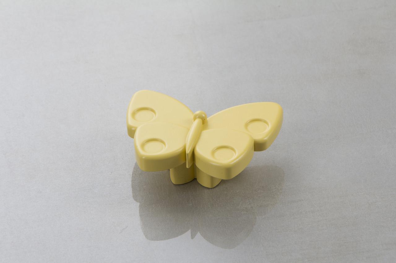 Мебельная ручка Poliplast Бабочка РП-28 Желтая матовая (16185)