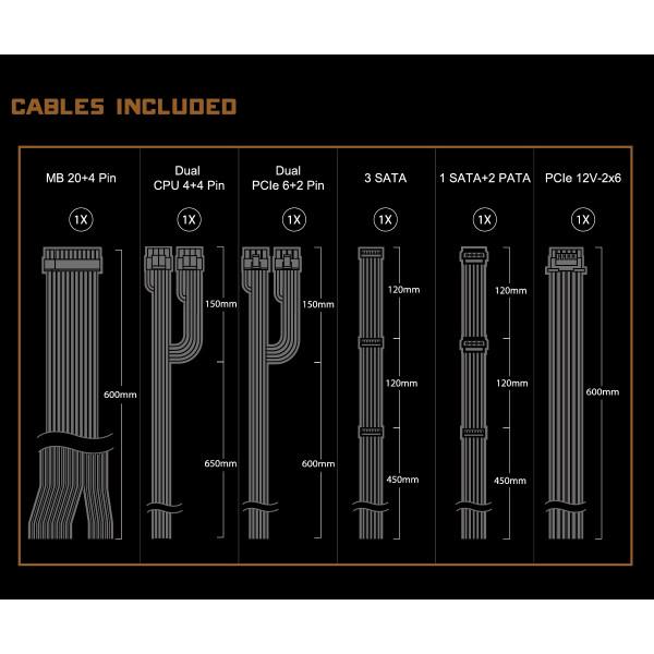 Блок живлення ASRock Challenger CL-750B 750W ATX 80+ Bronze Retail (28745654) - фото 6 Блок живлення ASRock Challenger CL-750B 750W ATX 80+ Bronze Retail (28745654) - фото 6