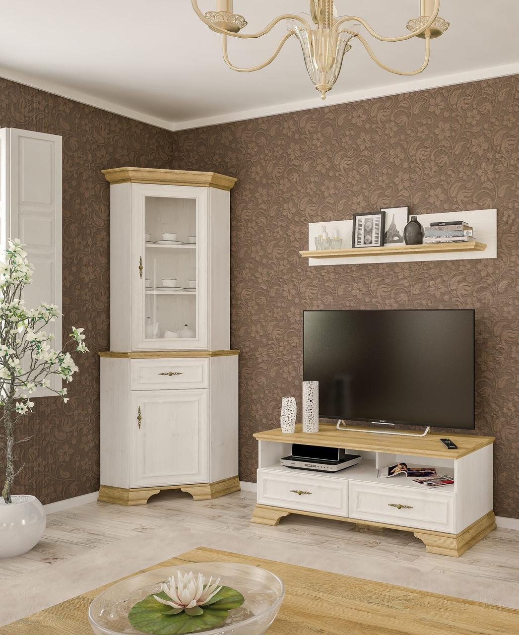 Тумба навесная угловая Мебель-Сервіс Ирис Дуб золотой/Андерсон пайн (26993311) - фото 2 Тумба навесная угловая Мебель-Сервіс Ирис Дуб золотой/Андерсон пайн (26993311) - фото 2