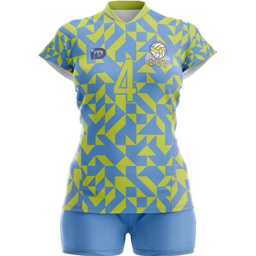 Жіноча волейбольна ігрова форма S Блакитно-жовтий (12201426)