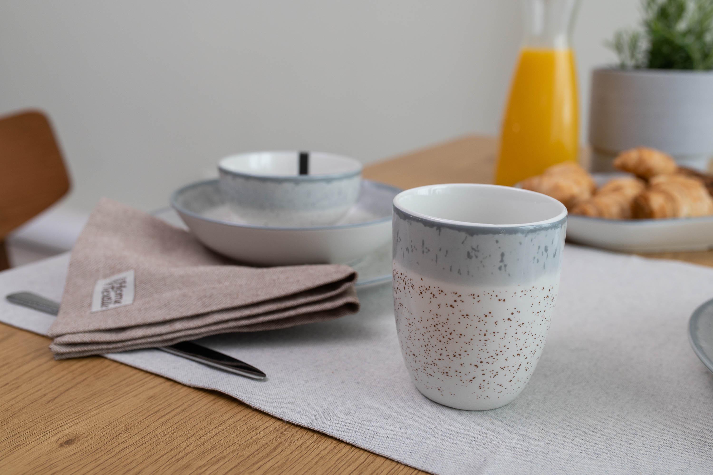 Столовый сервиз Ardesto Siena 5 предметов 1 персона фарфор Бело-серый - фото 5